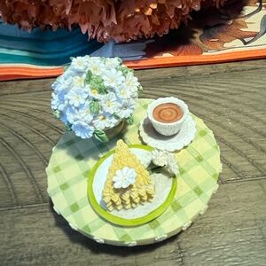 OUR AMERICA JAR CANDLE TOPPER for YANKEE DAISIES COFFEE CUP SPRING PICNIC